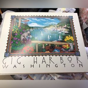 Gig Harbor Washington poster - vintage